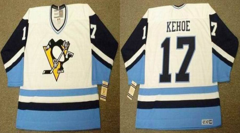 2019 Men Pittsburgh Penguins #17 Kehoe White blue CCM NHL jerseys